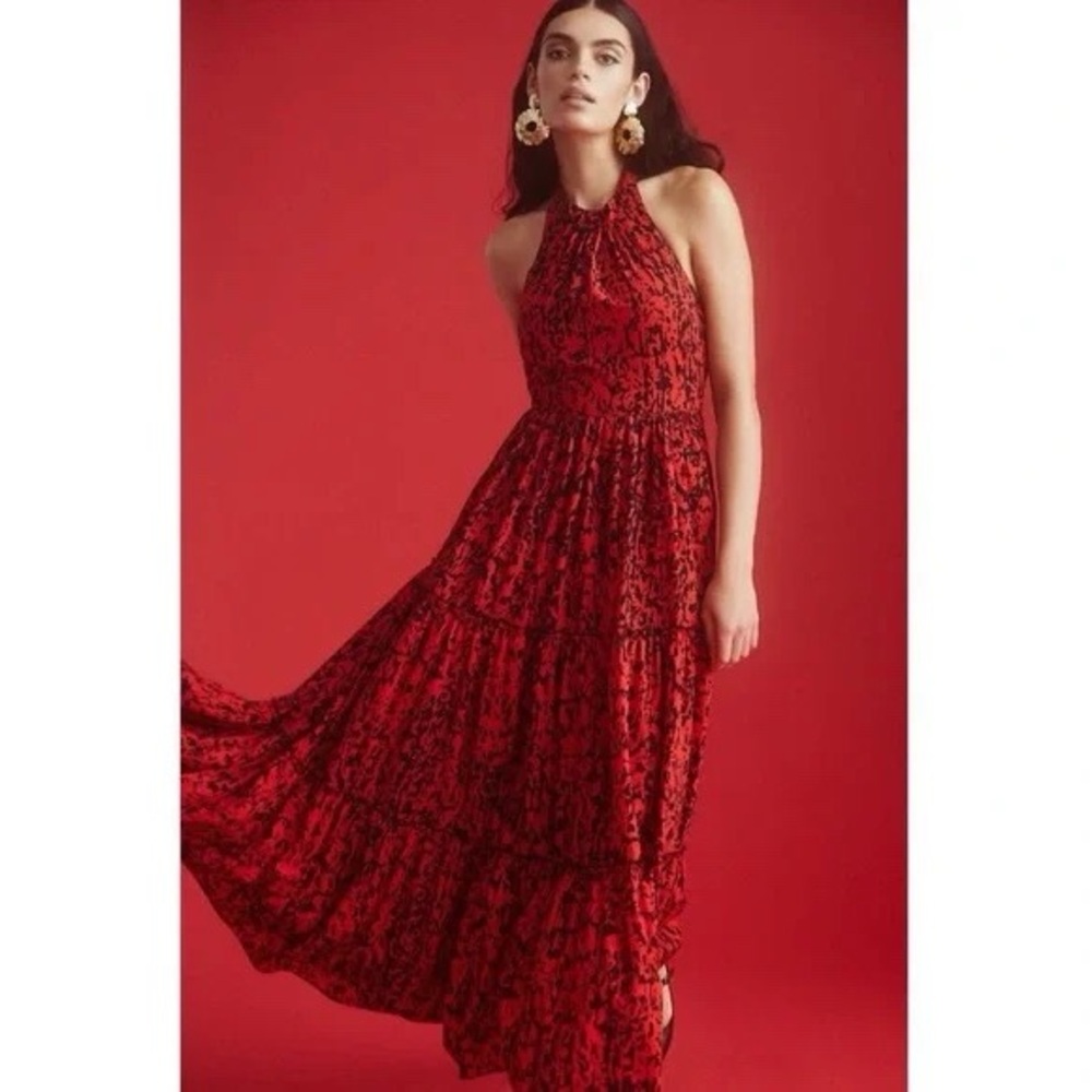 Anthropologie Payal Jain Red and Black dress